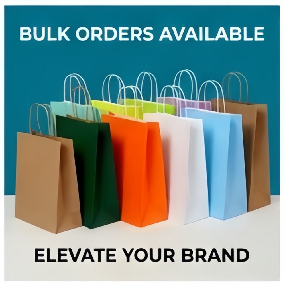 カスタマイズ可能なクラフト紙製ハンドル付きギフト包装袋、店舗 - Wedding/Event Supply Store のレビューと価格