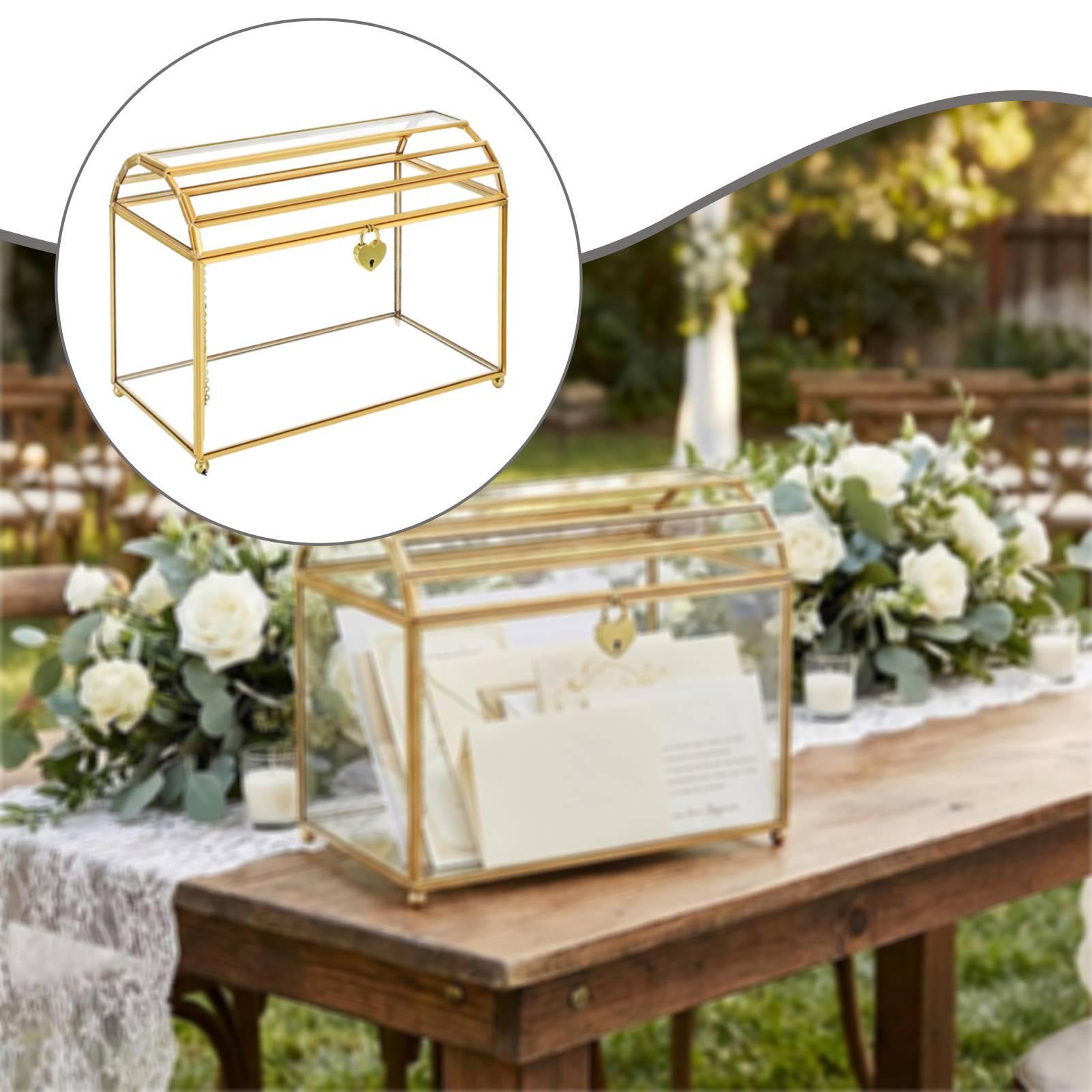 ガラス製ウェディングカードボックス収納容器 イベント卒業パー - Wedding Card Box のレビューと価格