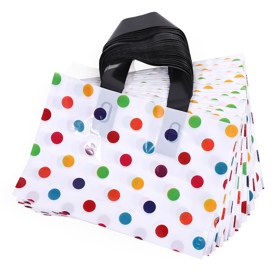 18 個水玉模様のトートバッグ厚みのある大型プラスチックギフ - Wedding/Event Supply Store のレビューと価格
